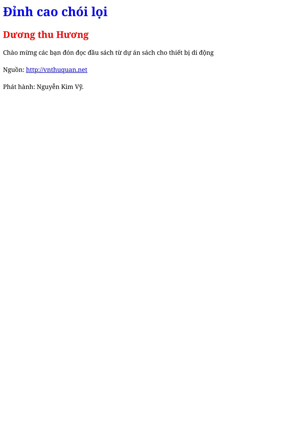 Đỉnh cao chói lọi