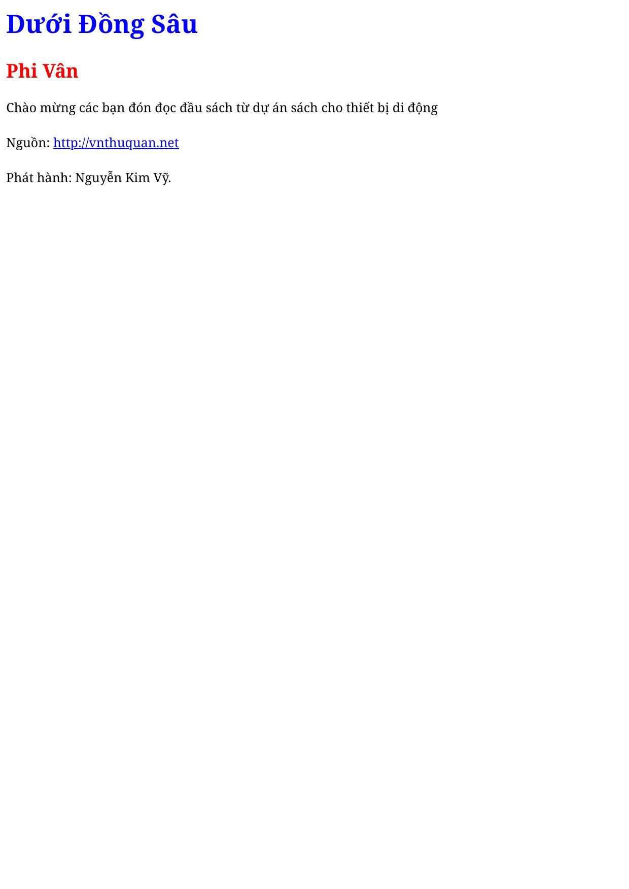 Dưới Ðồng Sâu