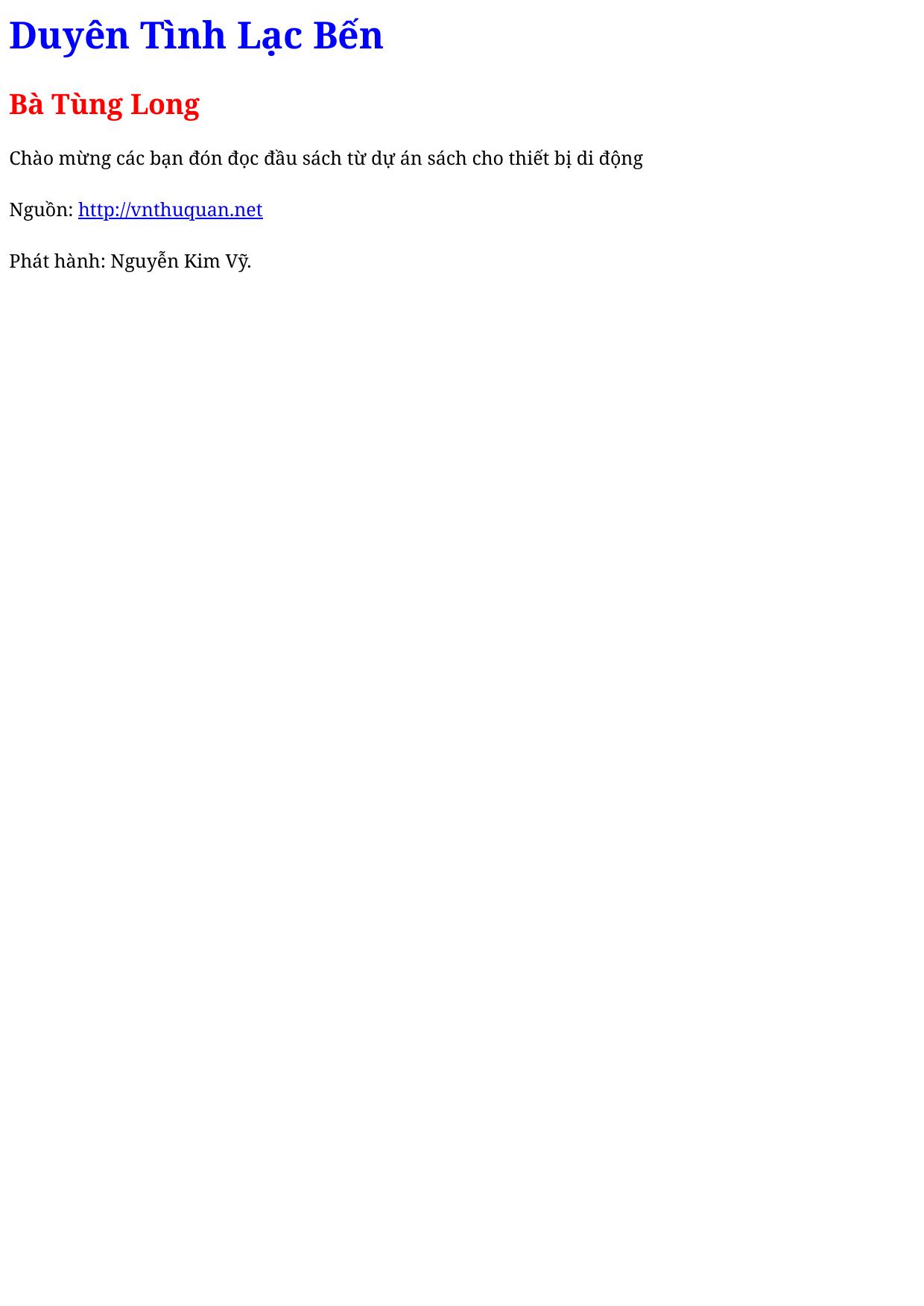 Duyên Tình Lạc Bến