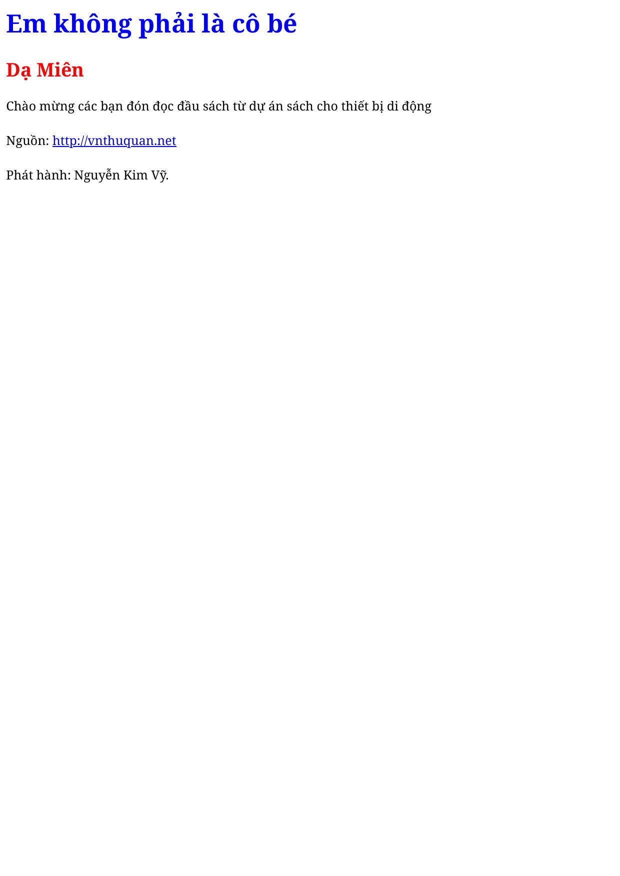 Em không phải là cô bé