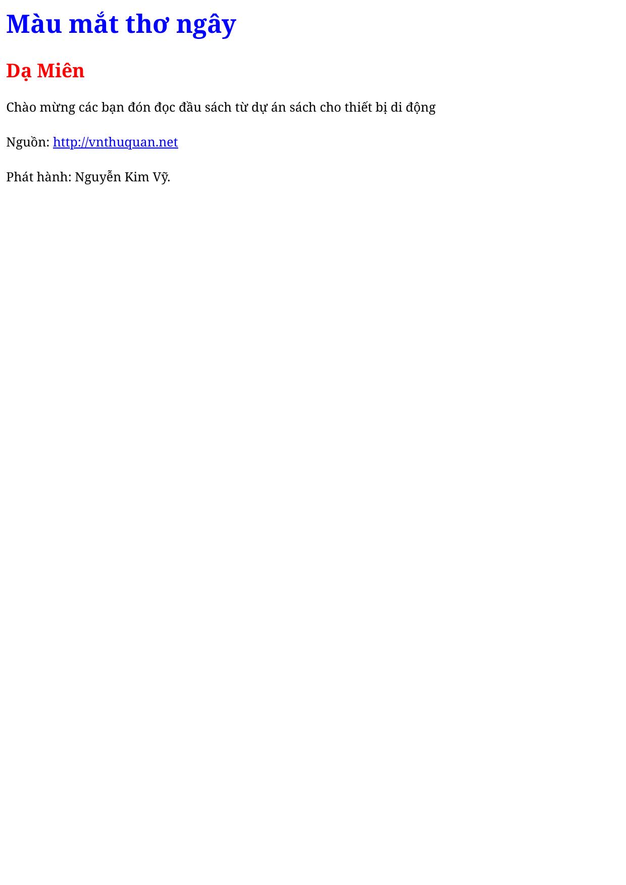 Màu mắt thơ ngây