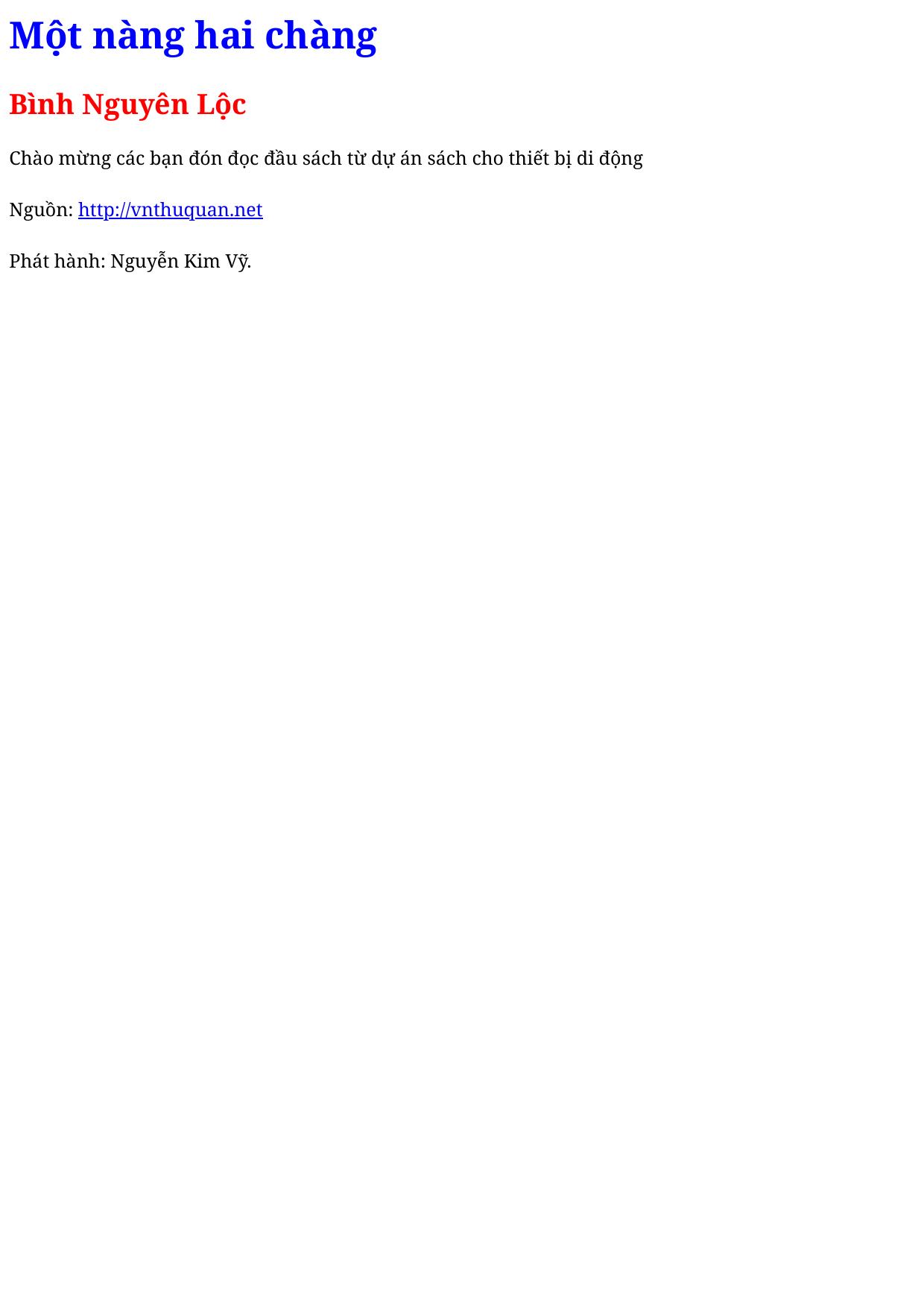 Một nàng hai chàng