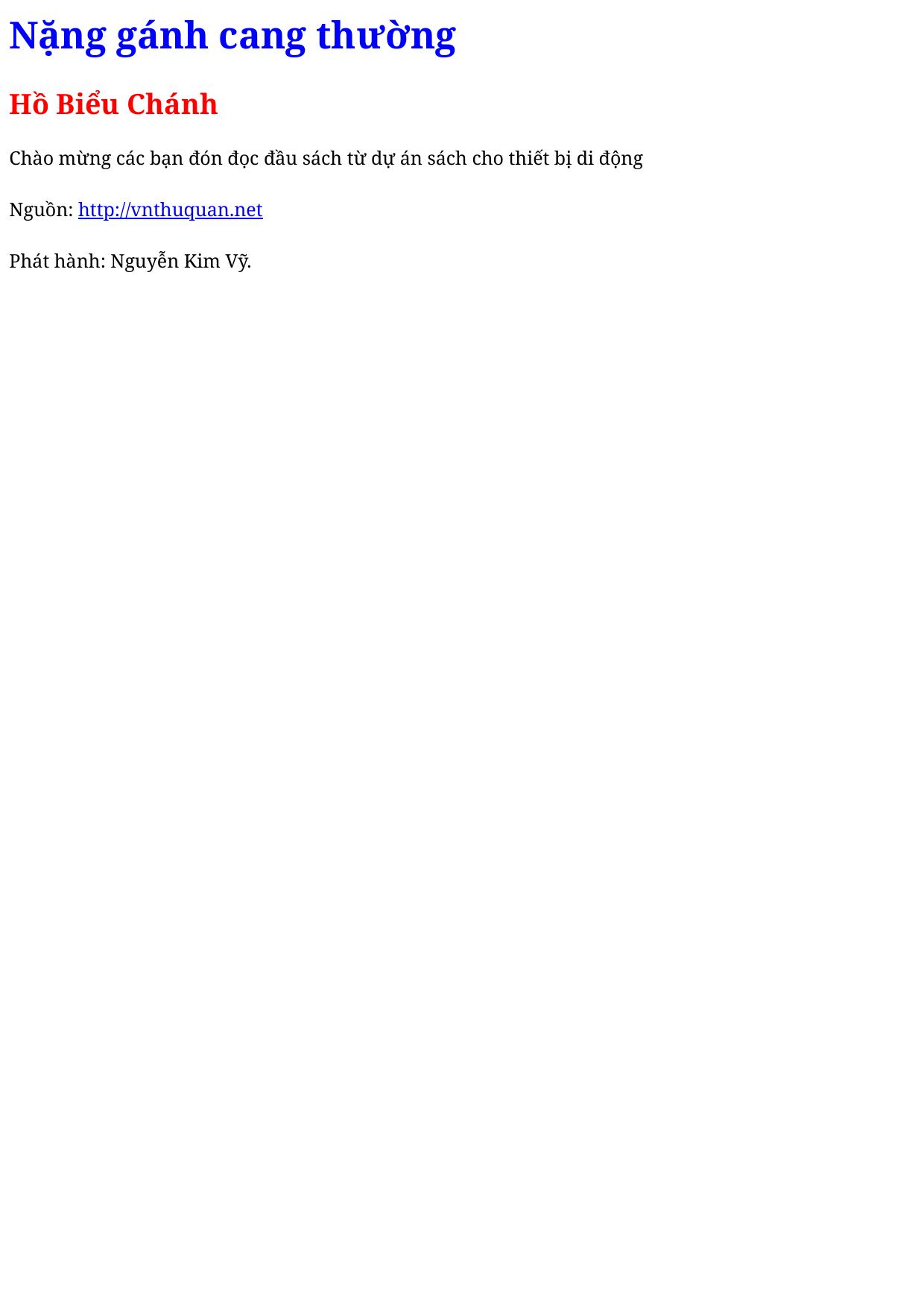 Nặng gánh cang thường