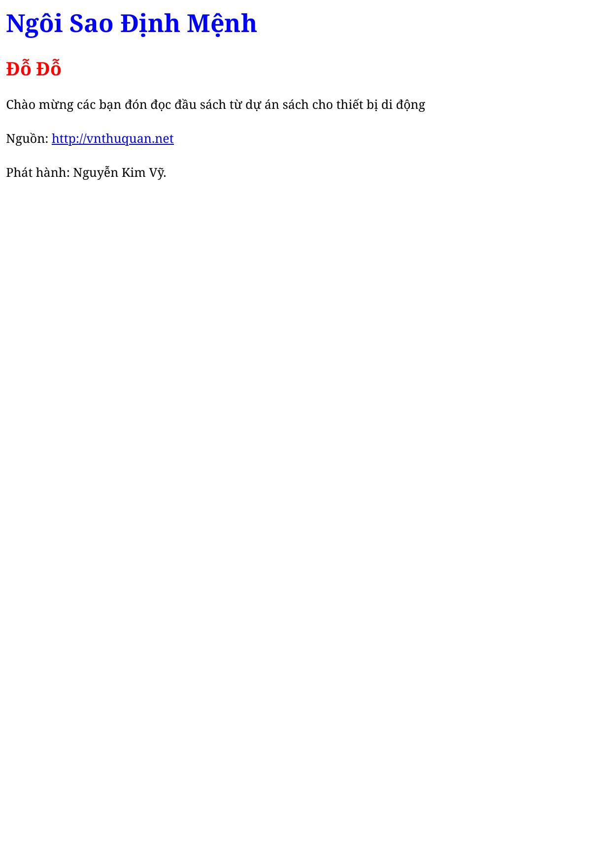 Ngôi Sao Định Mệnh