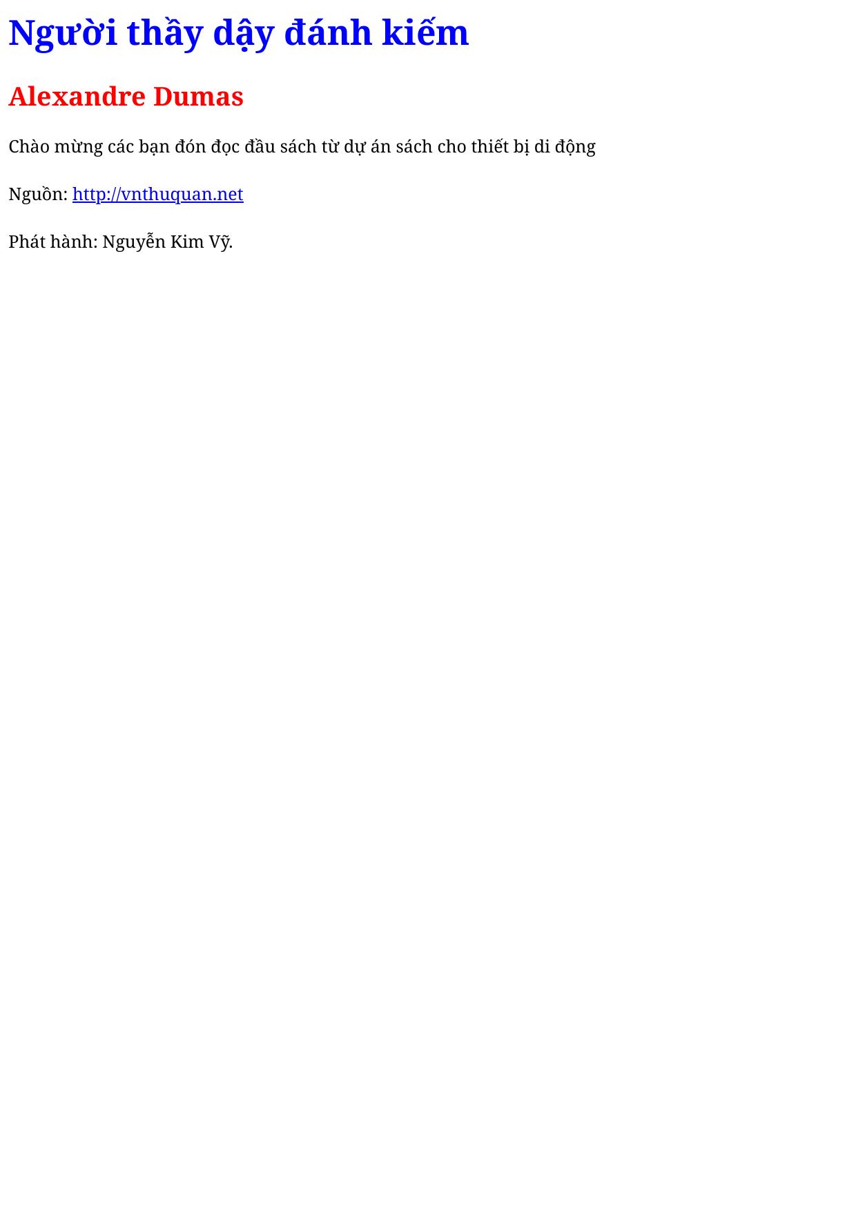 Người thầy dậy đánh kiếm