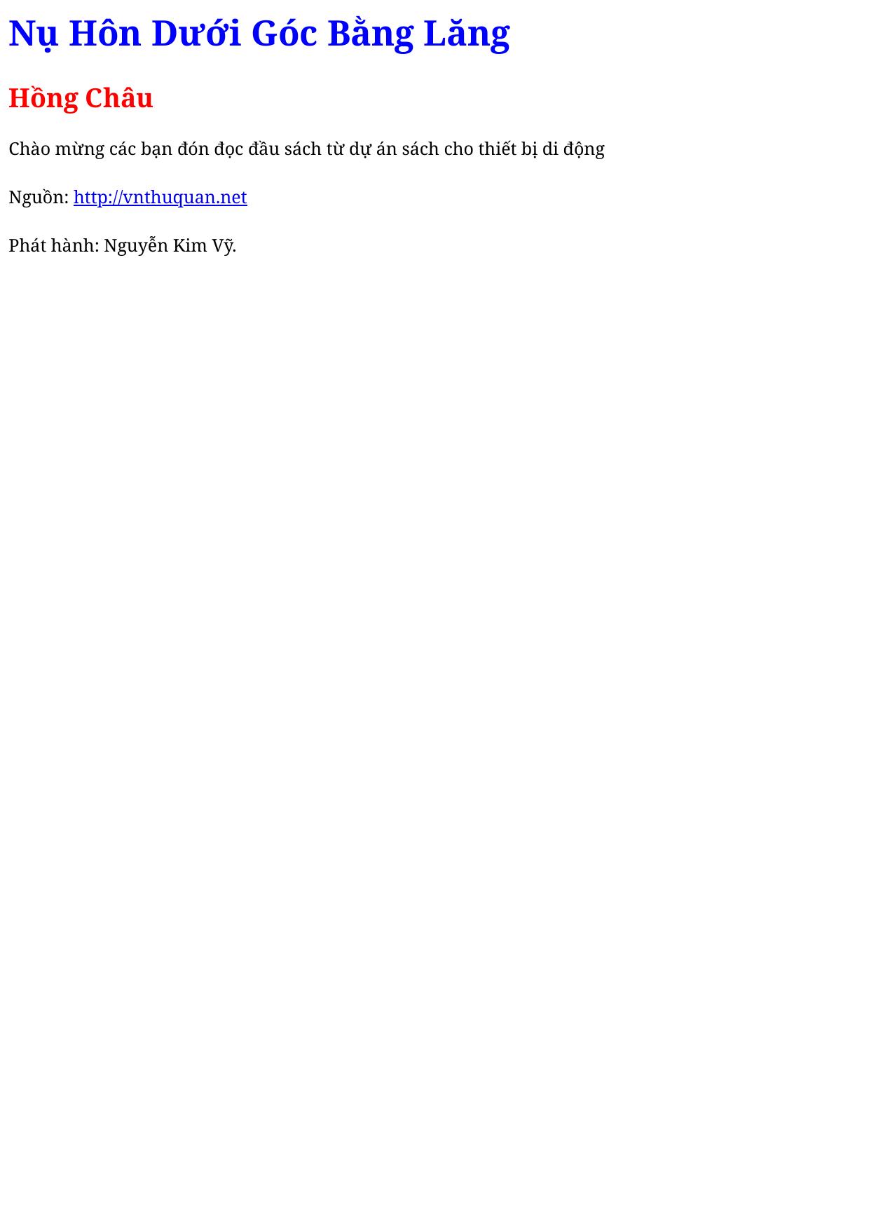 Nụ Hôn Dưới Góc Bằng Lăng