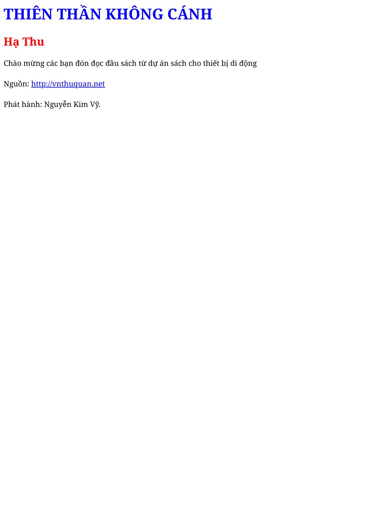 THIÊN THẦN KHÔNG CÁNH