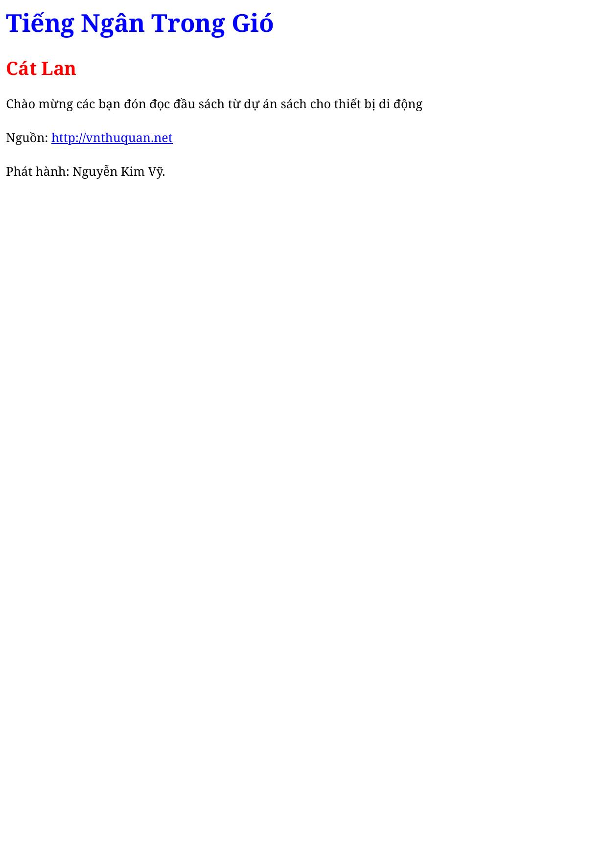 Tiếng Ngân Trong Gió