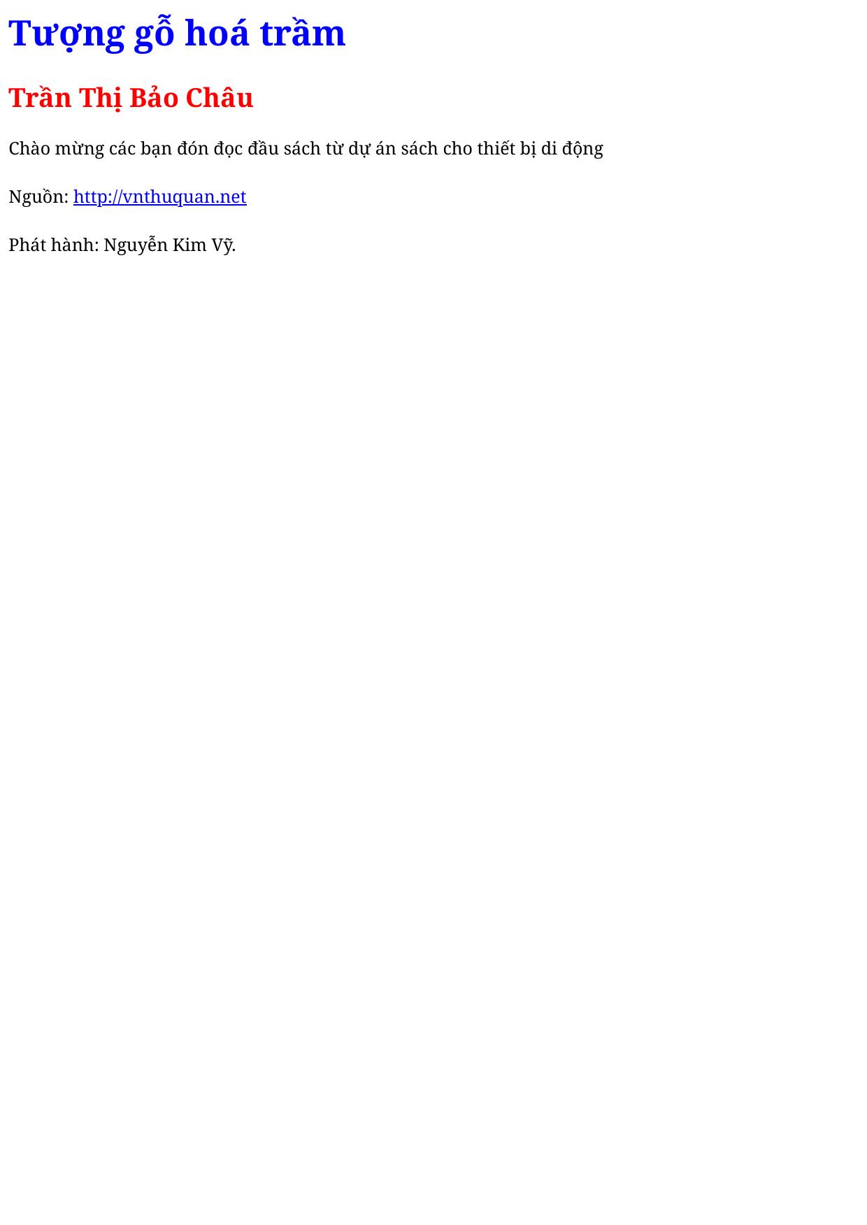 Tượng gỗ hoá trầm