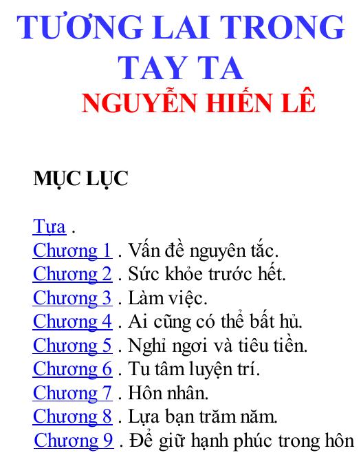 Tương lai trong tay ta