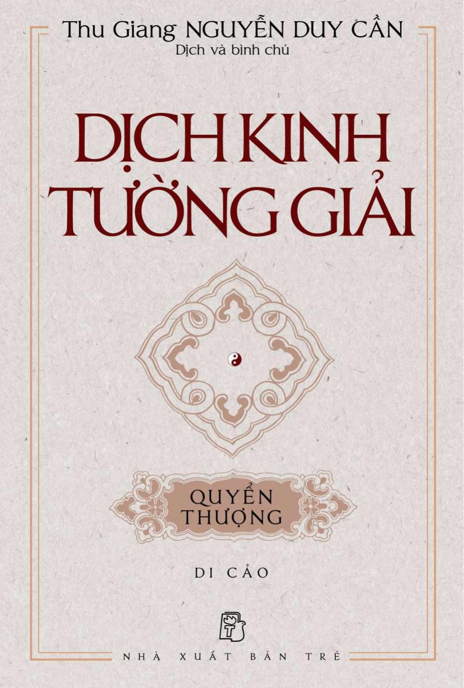 Dịch kinh tường giải Quyển thượng
