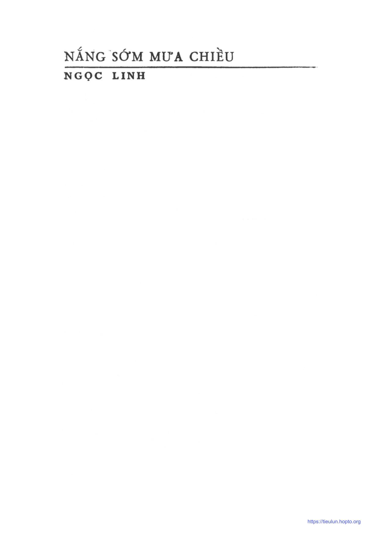 Nắng sớm mưa chiều