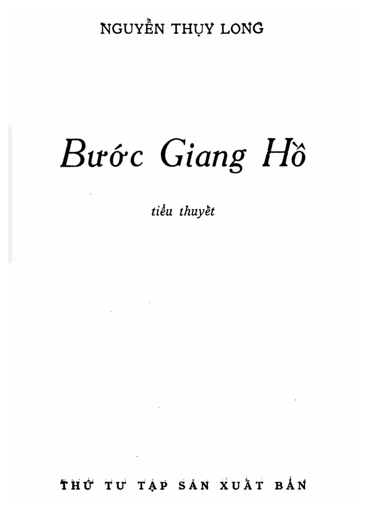 Bước giang hồ