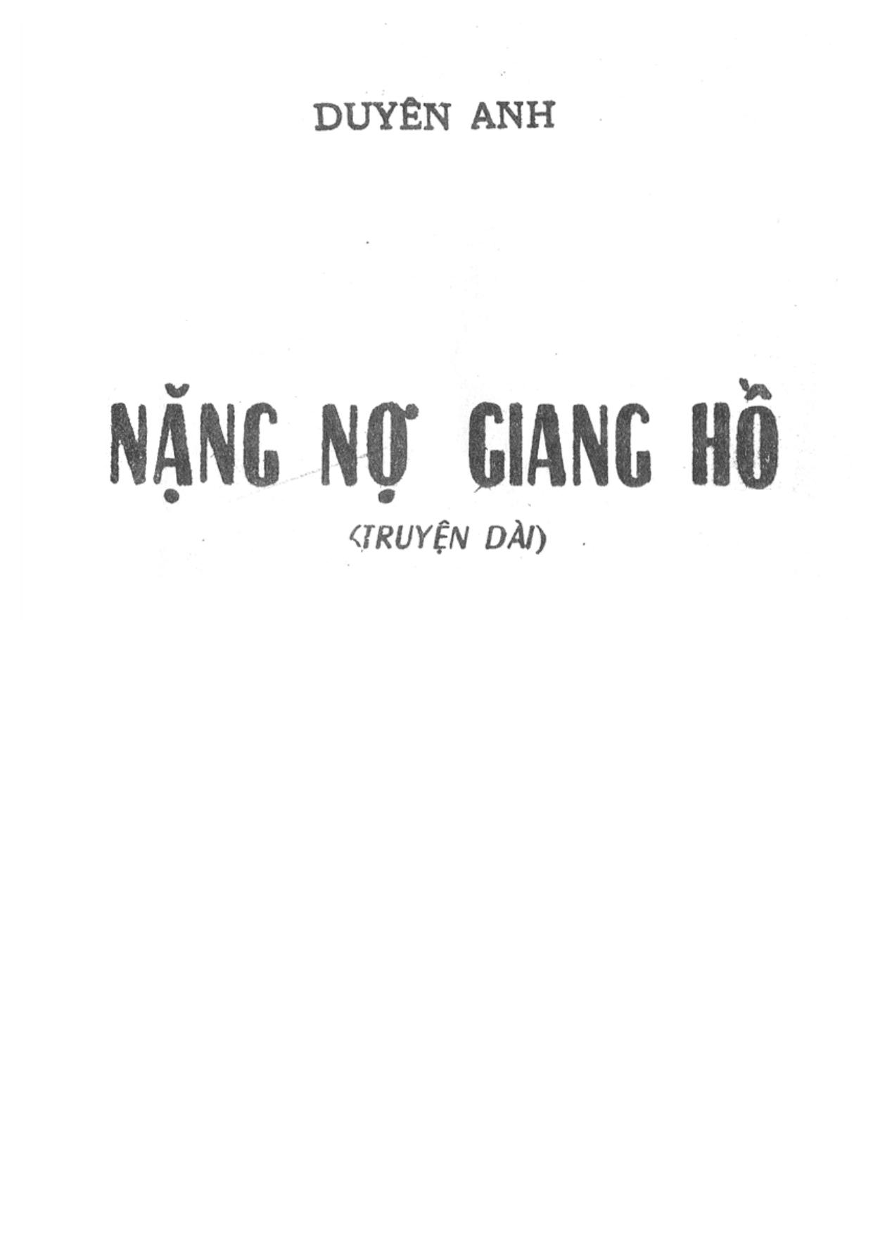 Nặng nợ giang hồ