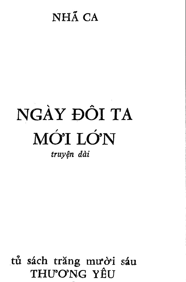 Ngày đôi ta mới lớn