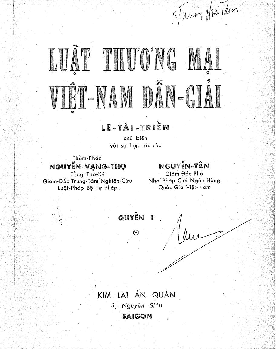 Luật thương mại Việt Nam dẫn giải