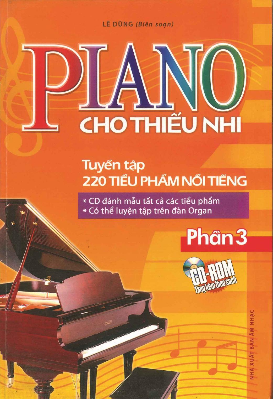 Piano cho thiếu nhi Tuyển tập 220 tiểu phẩm nổi tiếng Phần 3