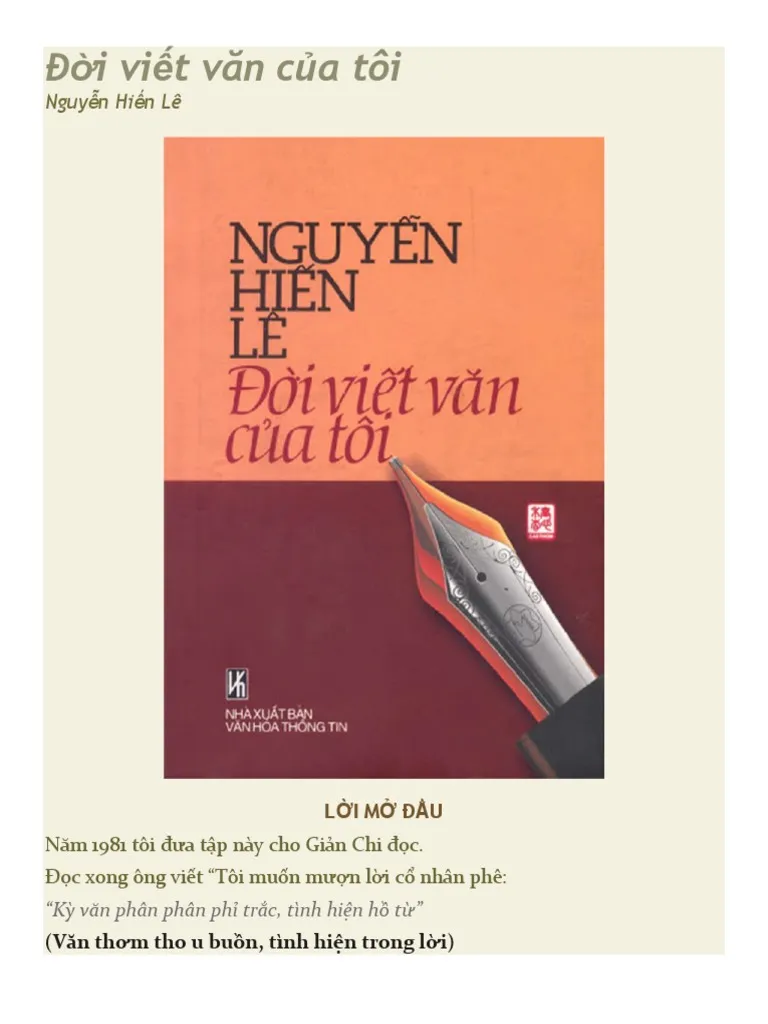 Đời viết văn của tôi