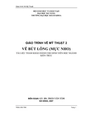 Giáo trình vẽ mỹ thuật 2 Vẽ bút lông (Mực nho) - Đại học Đà Nẵng